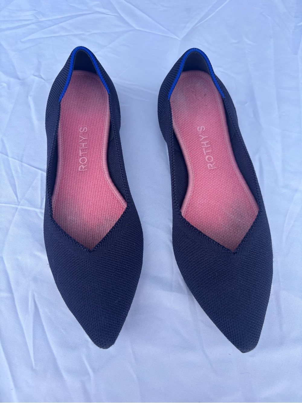 Rothy’s The Point Navy Blue Flats Size 8
